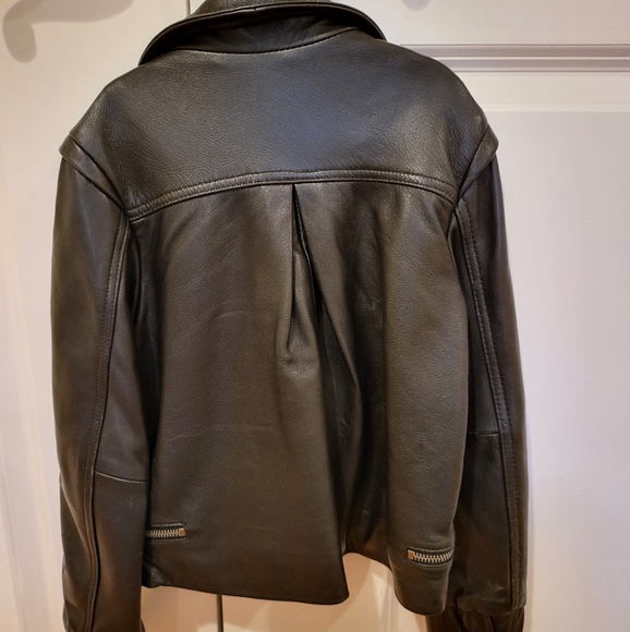 Karl Lagerfeld kids sheep skin leather jacket - Picture 4 of 9